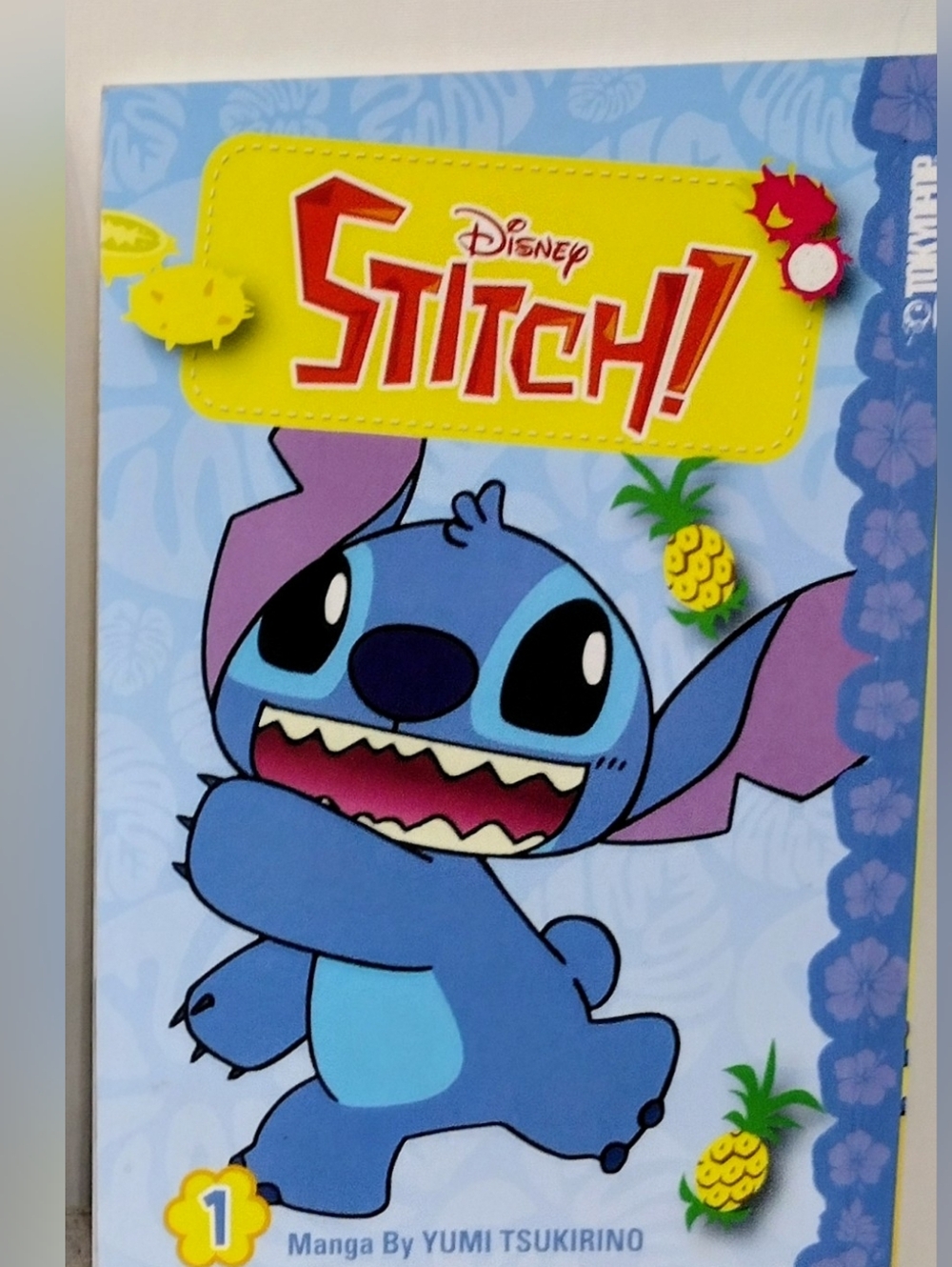 Disney Stitch Blue and Purple Cartoon Cover with Yellow Accents